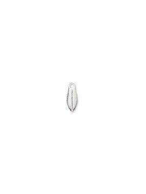 Artsy Sterling Silver Plated Stamped Little 9x3mm Teardrop Charms 10 pcs